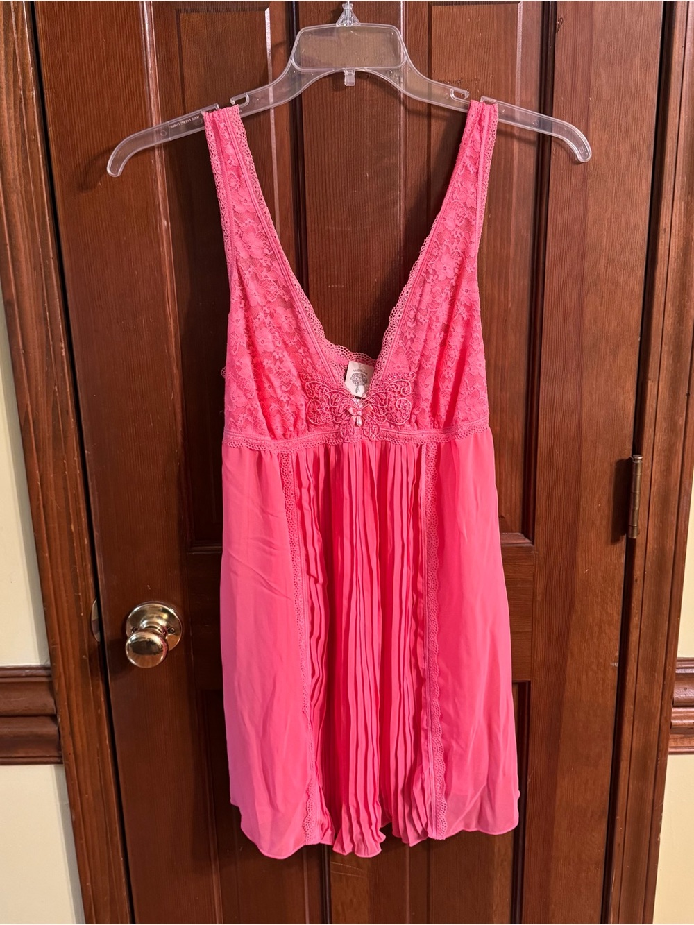 Pink Lace & Pleated Lingerie NWT
